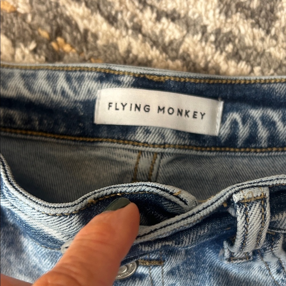 Flying Monkey Light Wash Button-Fly Flare Jeans - Picture 6 of 9